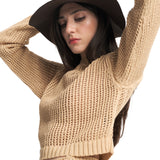 Mesh Longsleeve Top Sand