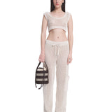 Mesh Cargo Pants Ecru