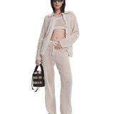 Mesh Cargo Pants Ecru