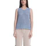 Oversized Mesh Tank Top LIght Blue