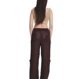 Mesh Cargo Pants Brown