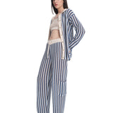 Mesh Cargo Pants Stripes Blue