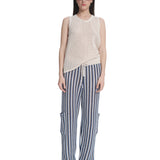 Mesh Cargo Pants Stripes Blue