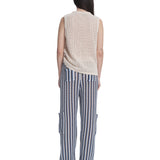 Oversized Mesh Tank Top Ecru