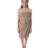 Metallic Μultiwear Sarong Silver Beige