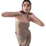 Metallic Multiwear Bandana Silver Beige