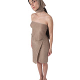 Metallic Μultiwear Sarong Silver Beige