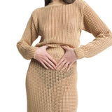 Mesh Maxi Skirt Sand