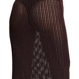 Mesh Maxi Skirt Brown