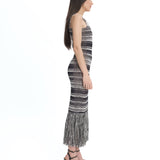 Fringe Maxi Dress Stripes