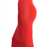 Fringe Maxi Dress Red