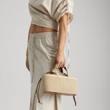 Rib East-West Bag Beige