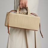 Rib East-West Bag Beige