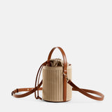 Rib Bucket Bag Beige