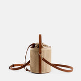 Rib Bucket Bag Beige