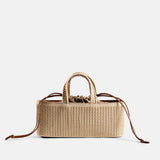 Rib East-West Bag Beige