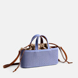 Rib East-West Bag Lilac Blue