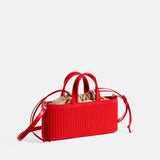 Rib East-West Bag Scarlet Red