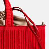 Rib East-West Bag Scarlet Red
